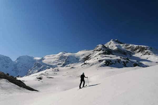 Ski de randonnée, peaux de phoques à Bonneval sur Arc en Haute-Maurienne